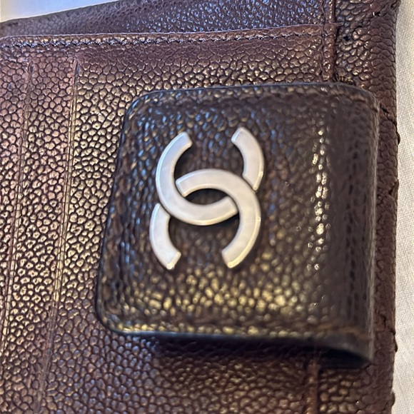 Chanel brown caviar leather compact wallet/coin, full set with original receipt - Picture 7 of 12